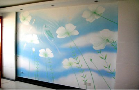 康定画墙绘怎么画好白云的蓬松感？