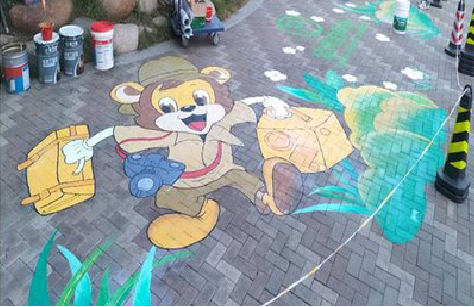 康定夏季画地面彩绘会遇到的问题