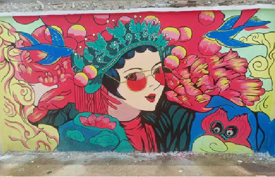 康定墙体彩绘-网红墙