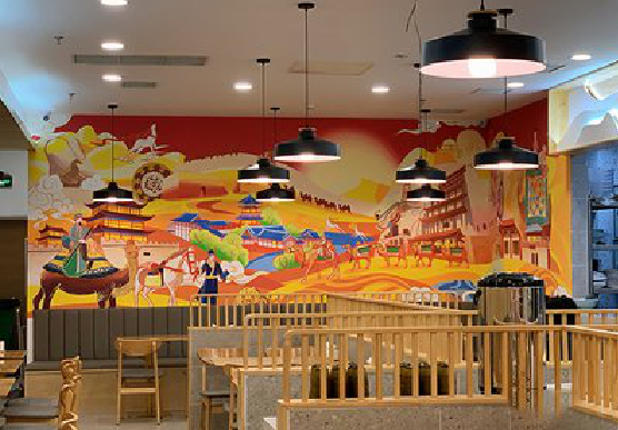 康定商业空间彩绘介绍。