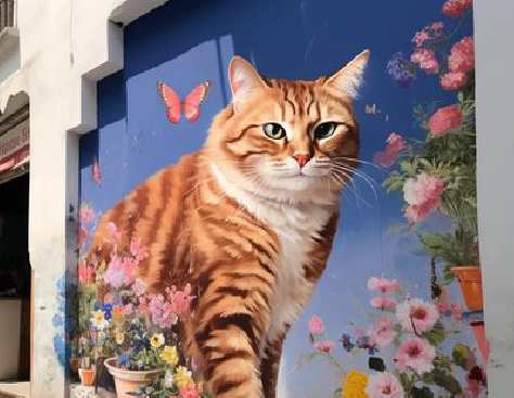 康定自己绘制有个性的手绘墙