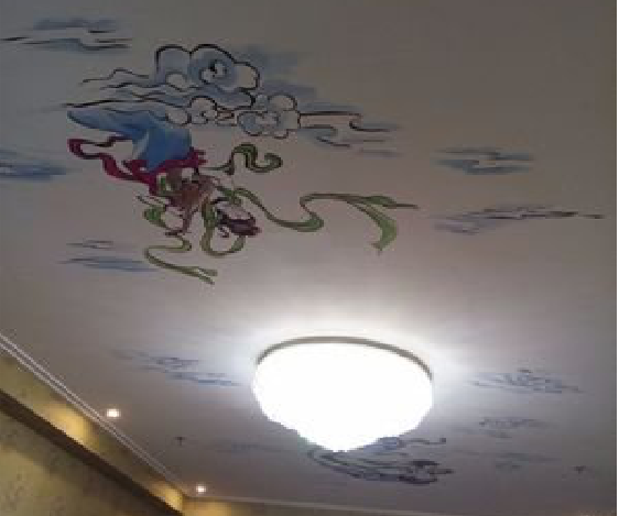 康定如何快速绘制天花板上的手绘墙？