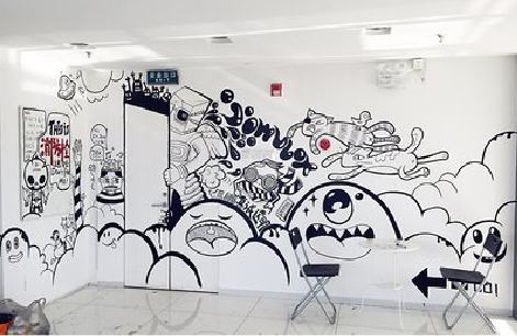 康定手绘墙并非传统涂鸦。