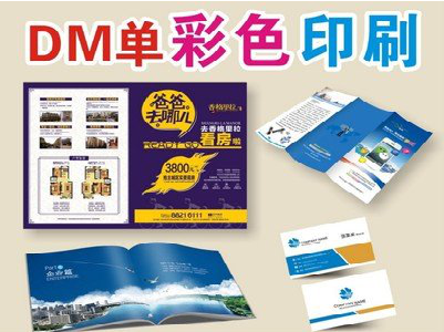 康定单页印刷，色彩搭配简单。